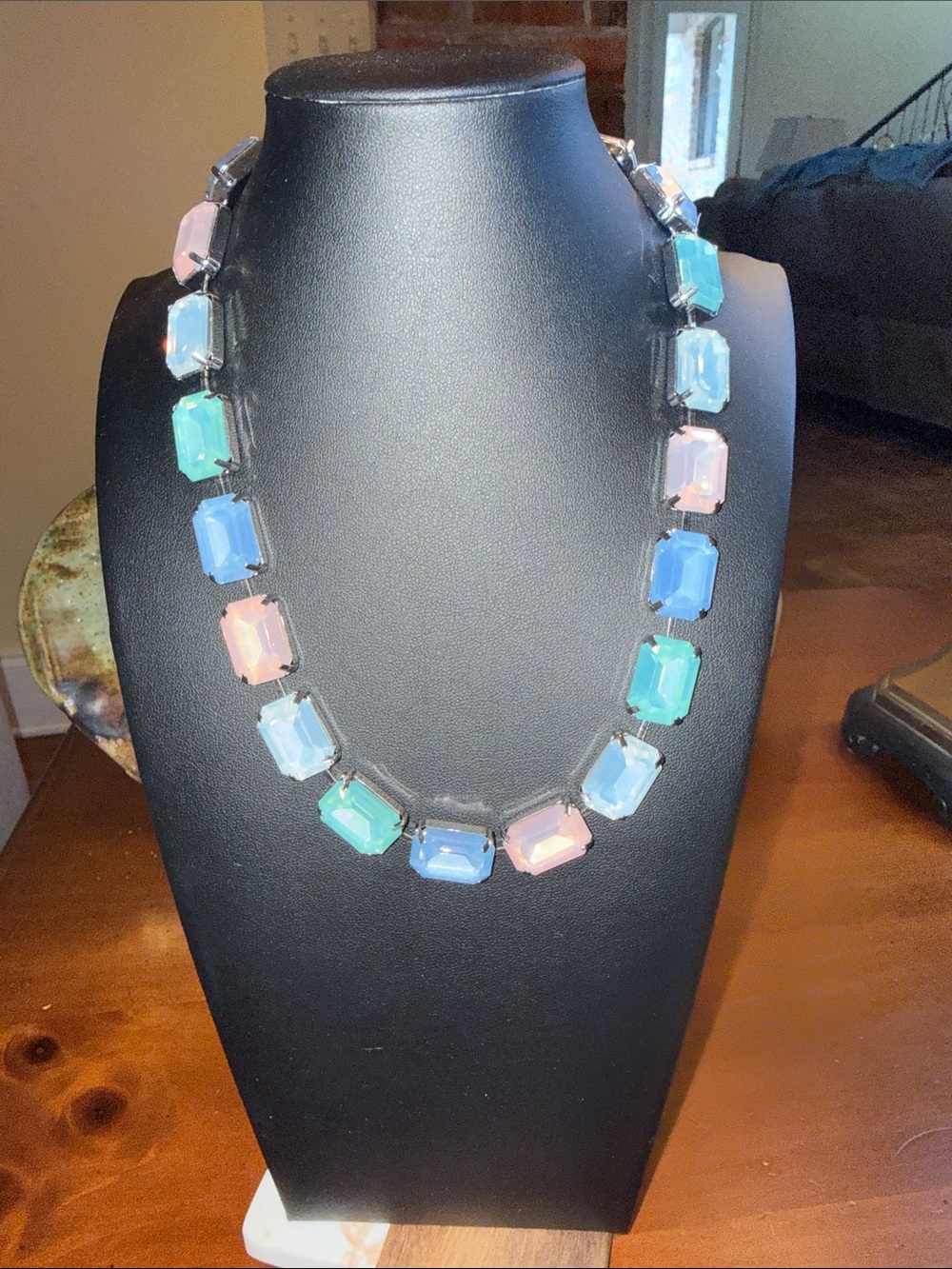 Multicolor Faceted Stone Statement Necklace - Women Jewelry